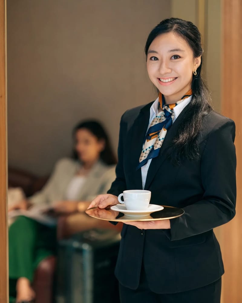 Professional hospitality staff